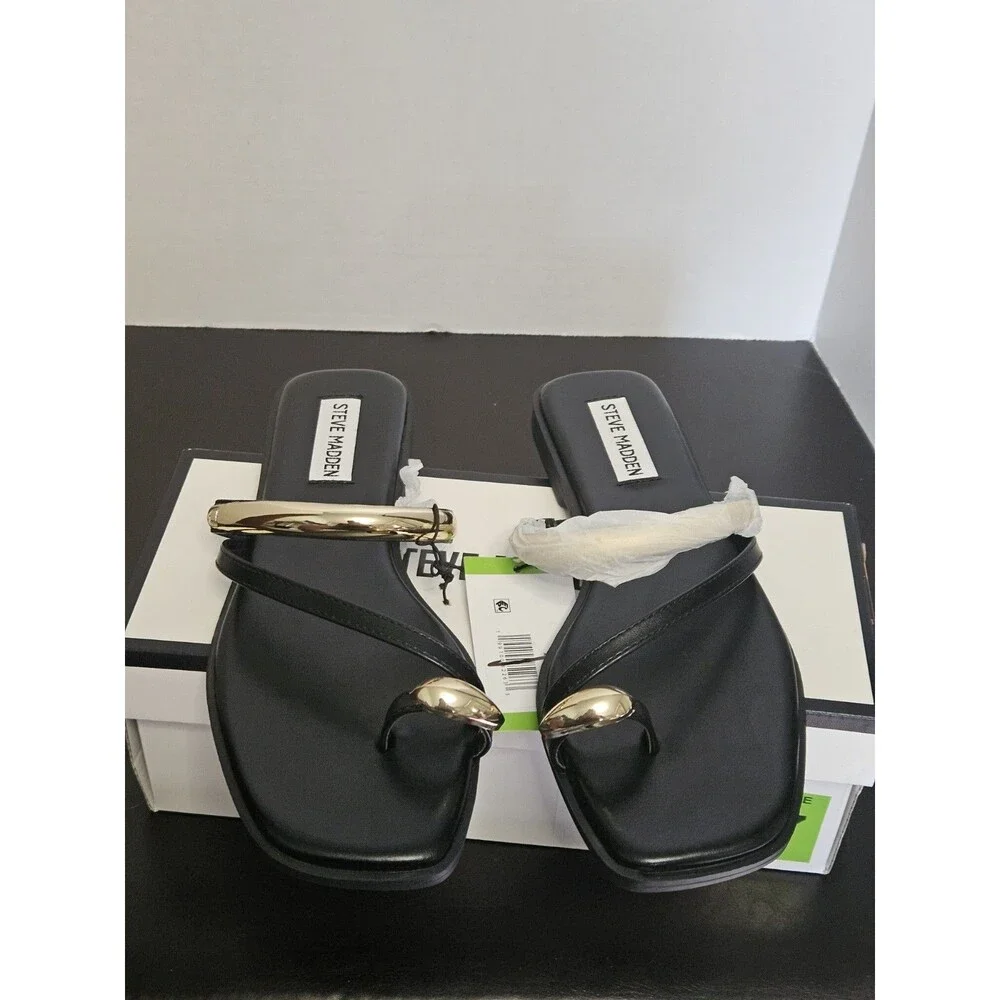Sz 7 - Steve Madden Toe Ring Sandal Ardent Black